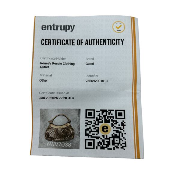 VTG Gucci Abbey D-Ring GG Crystal Canvas Shoulder Bag - Picture 6 of 6